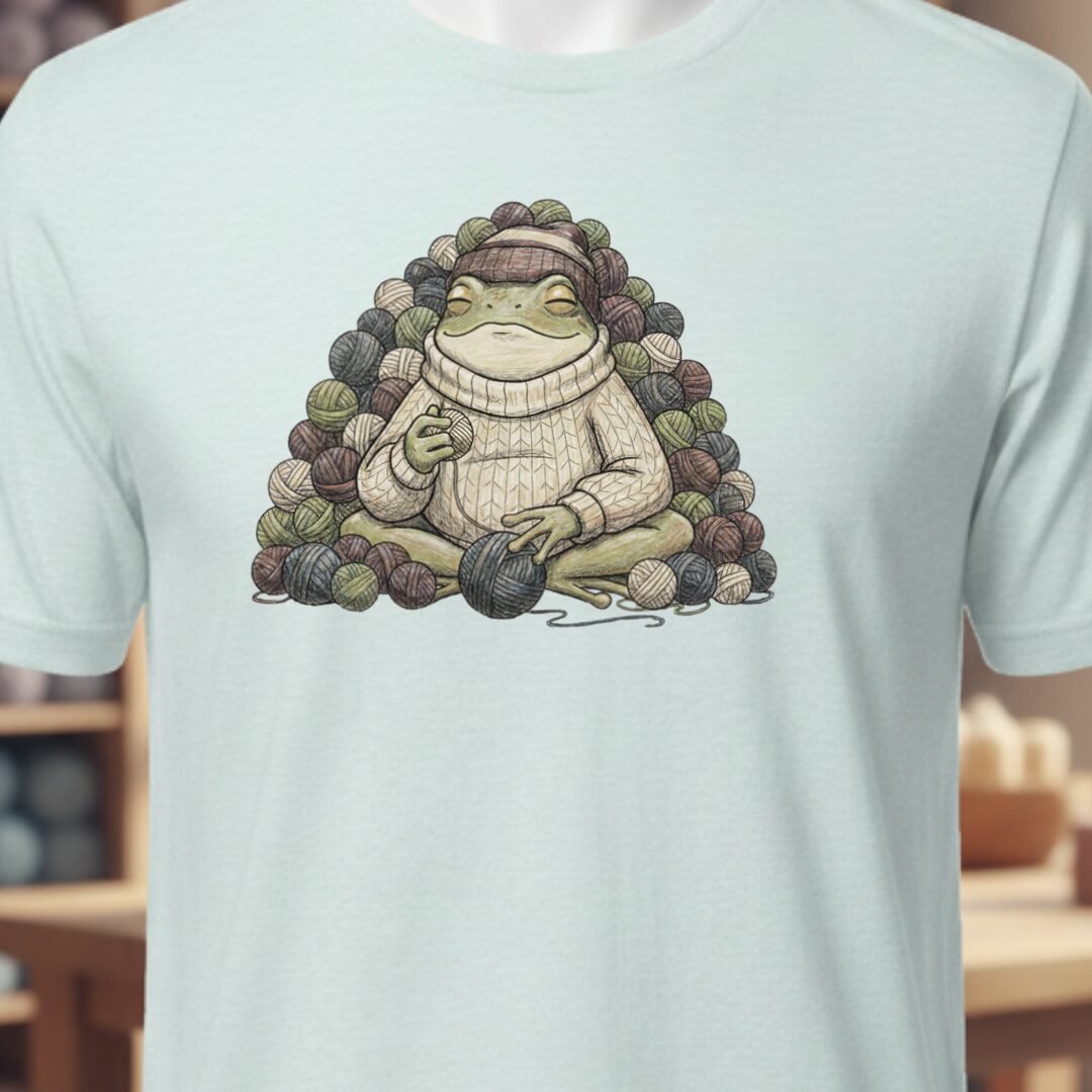 Happy Place Frog T-Shirt Ice Blue t-shirt