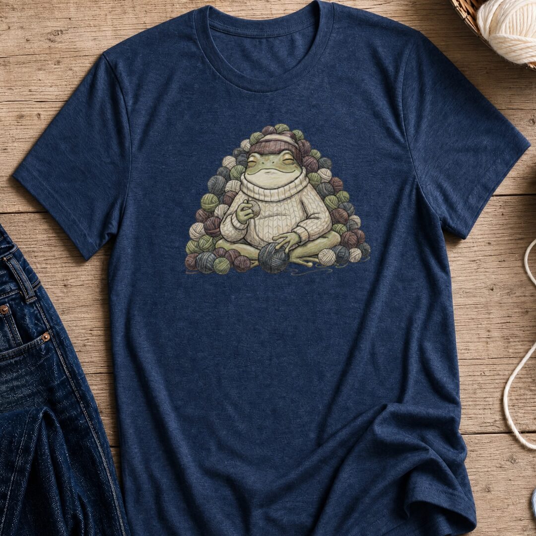 Happy Place Frog T-Shirt Navy t-shirt