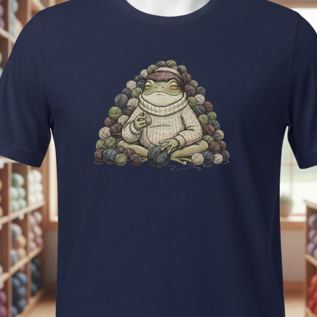 Happy Place Frog T-Shirt Navy t-shirt