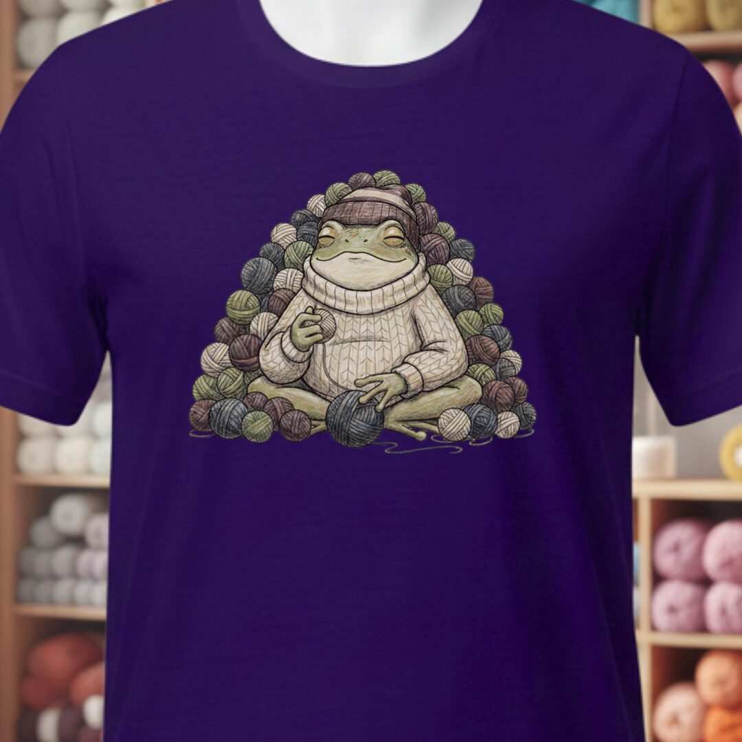 Happy Place Frog T-Shirt Purple t-shirt