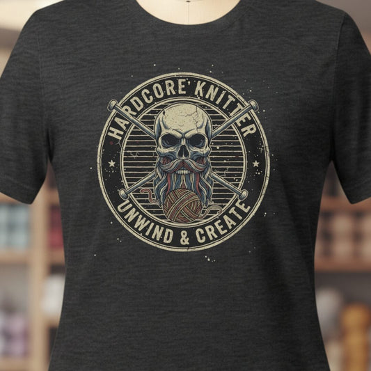 Hardcore Knitter T-Shirt Dark Grey t-shirt