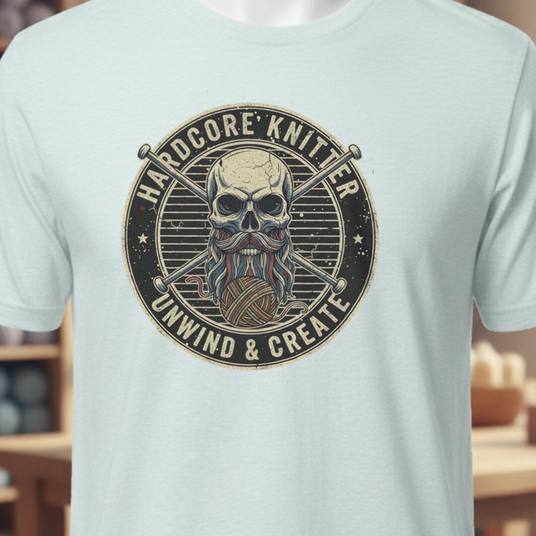 Hardcore Knitter T-Shirt Ice Blue t-shirt
