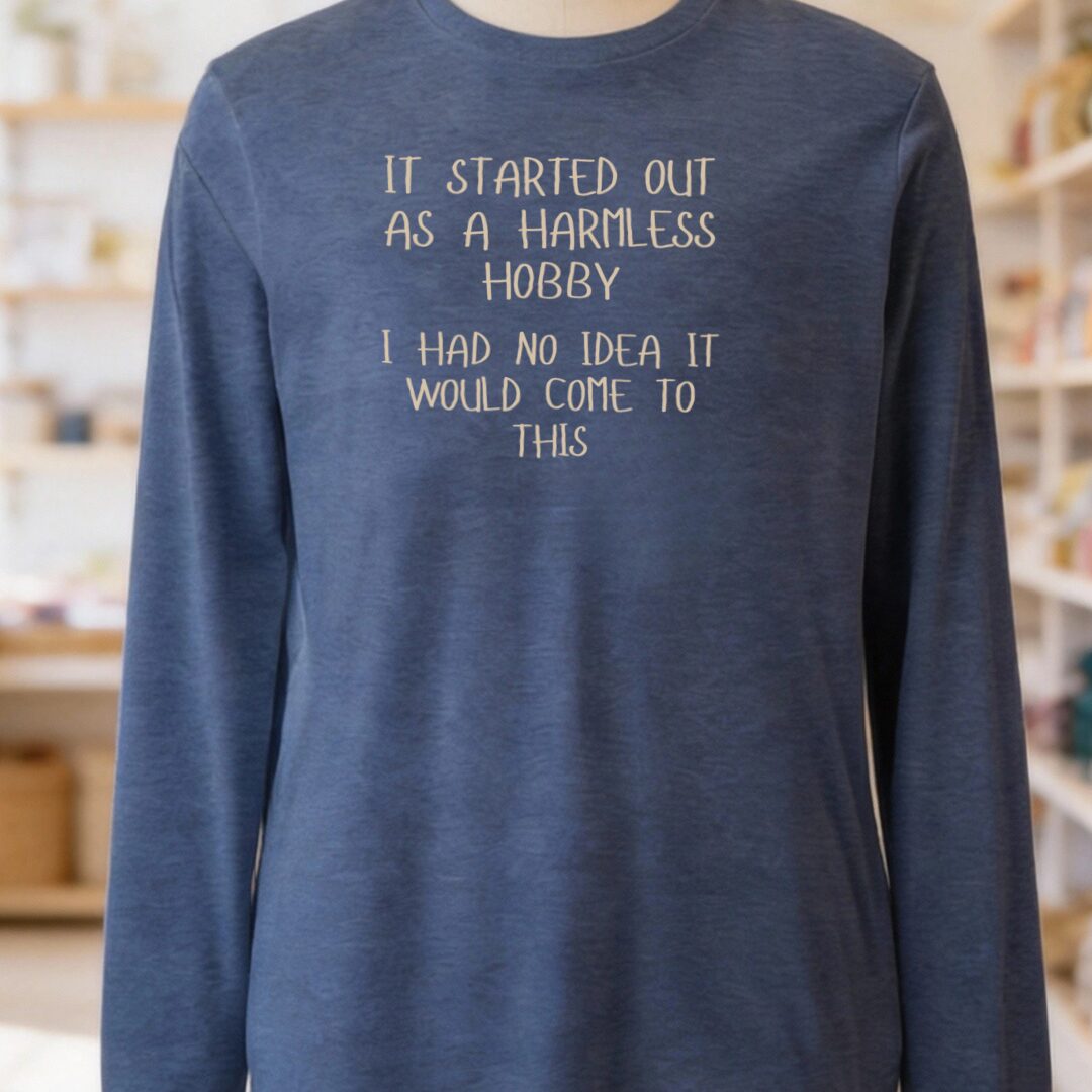 Harmless Hobby Long Sleeve Tee Navy t-shirt