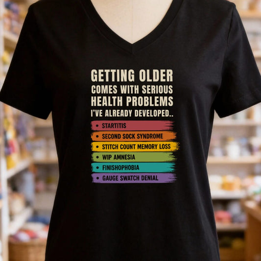 Health Conditions V-Neck T-Shirt Black t-shirt