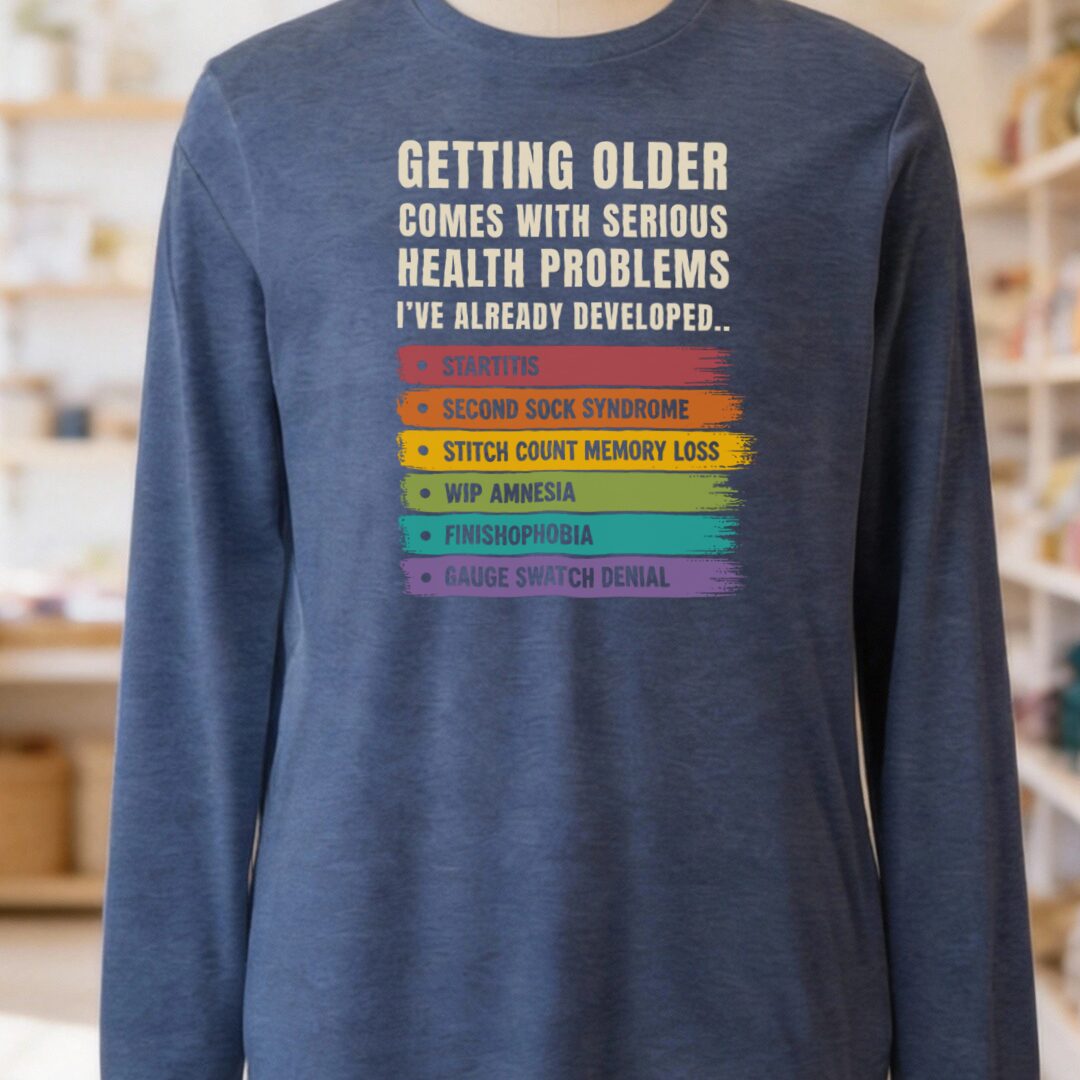 Health Conditions Long Sleeve Tee Navy t-shirt