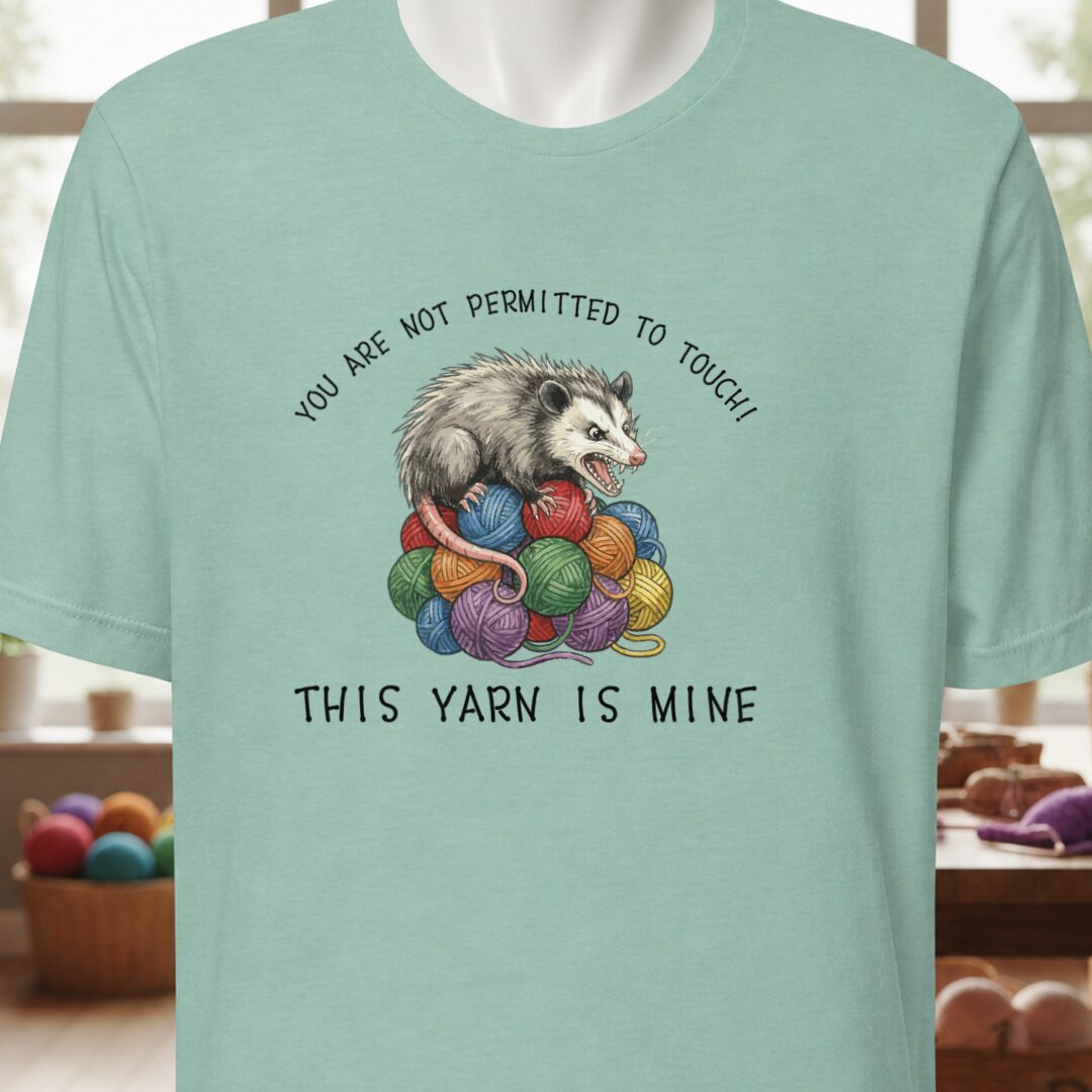 Hissing Yarn Possum T-Shirt Sea Breeze t-shirt