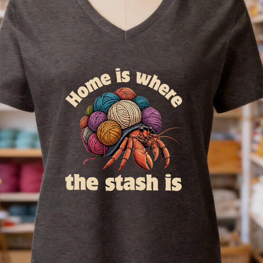 Home V-Neck T-Shirt Dark Grey t-shirt