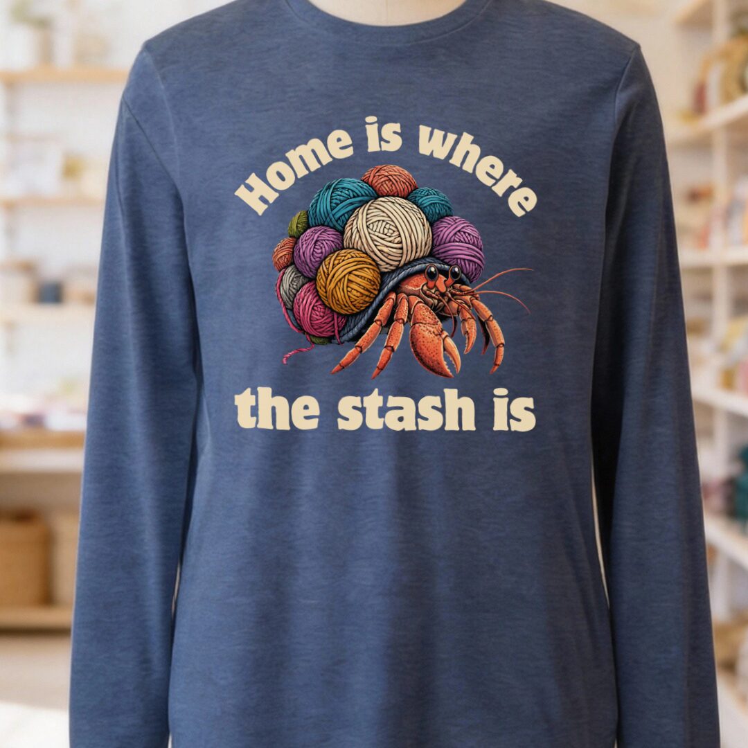 Home Long Sleeve Tee Navy t-shirt