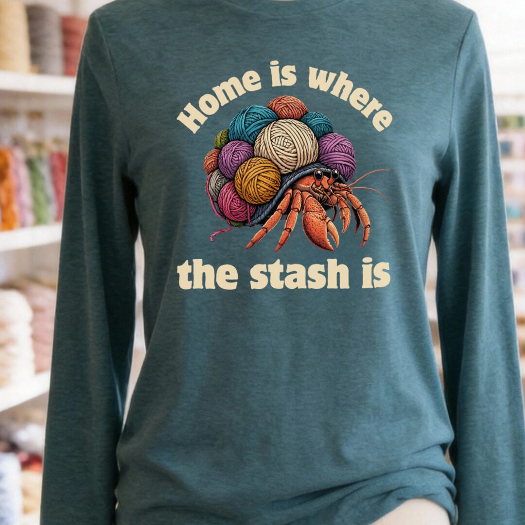 Home Long Sleeve Tee Teal Blue t-shirt