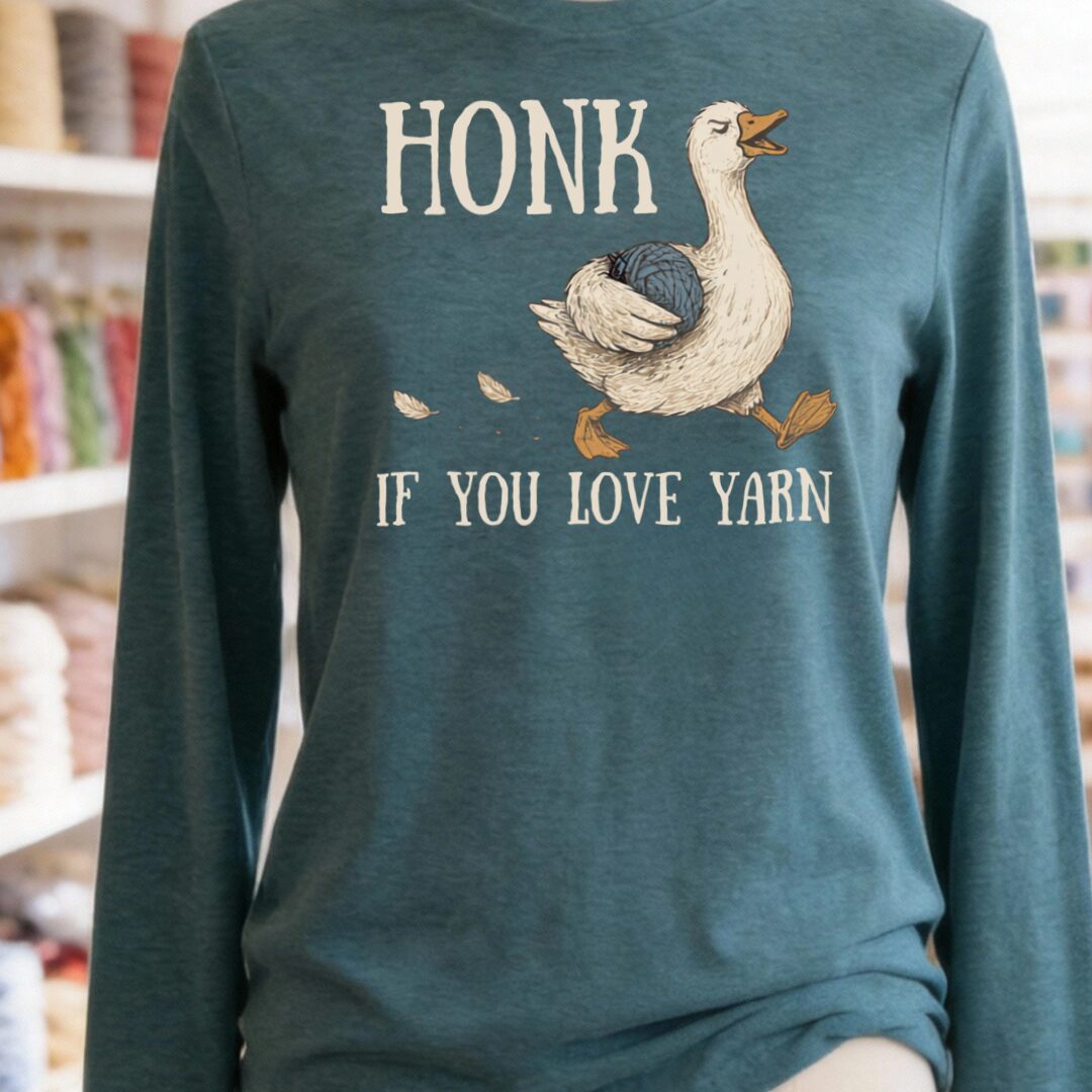 Honk Teal Blue Long Sleeve Tee.jpg