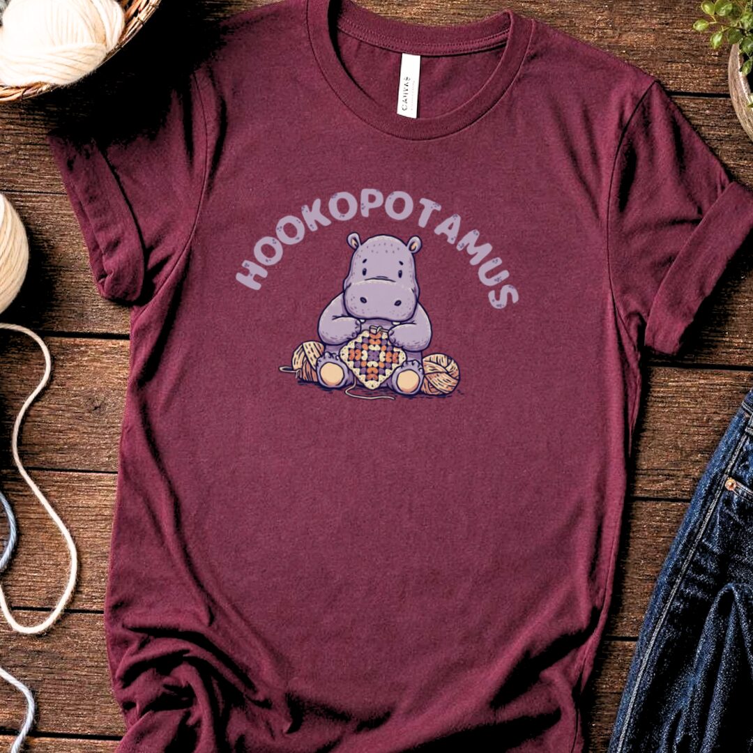 Hookopotamus T-Shirt Maroon t-shirt