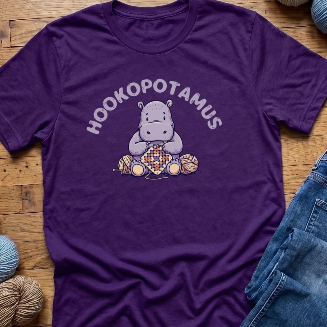 Hookopotamus T-Shirt Purple t-shirt