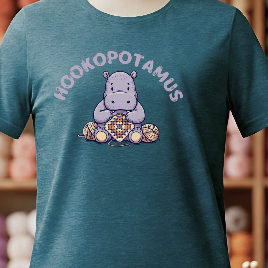 Hookopotamus T-Shirt Teal Blue t-shirt