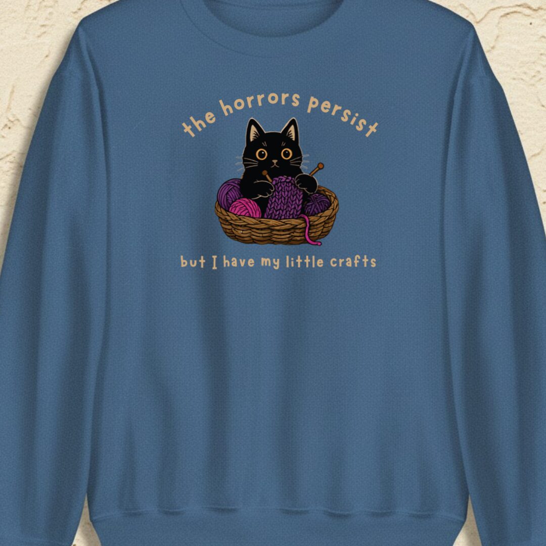 Horrors Persist Indigo Blue Sweatshirt.jpg