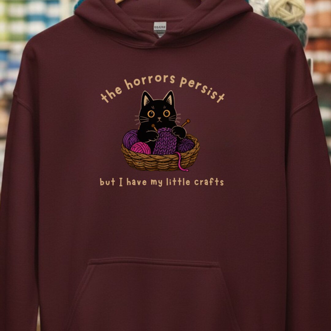 Horrors Persist Maroon Hoodie.jpg