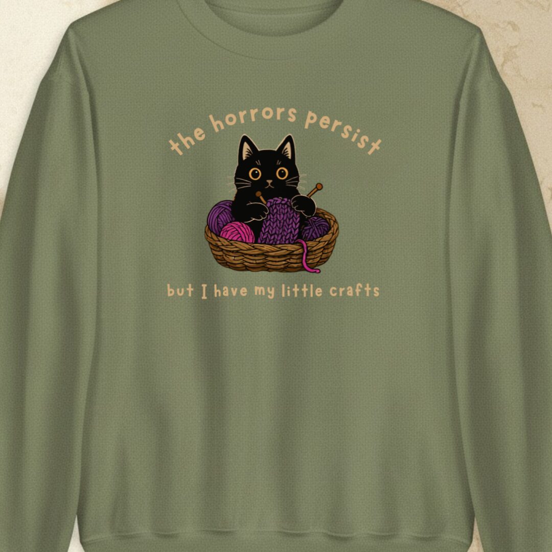 Horrors Persist Military Green Sweatshirt.jpg