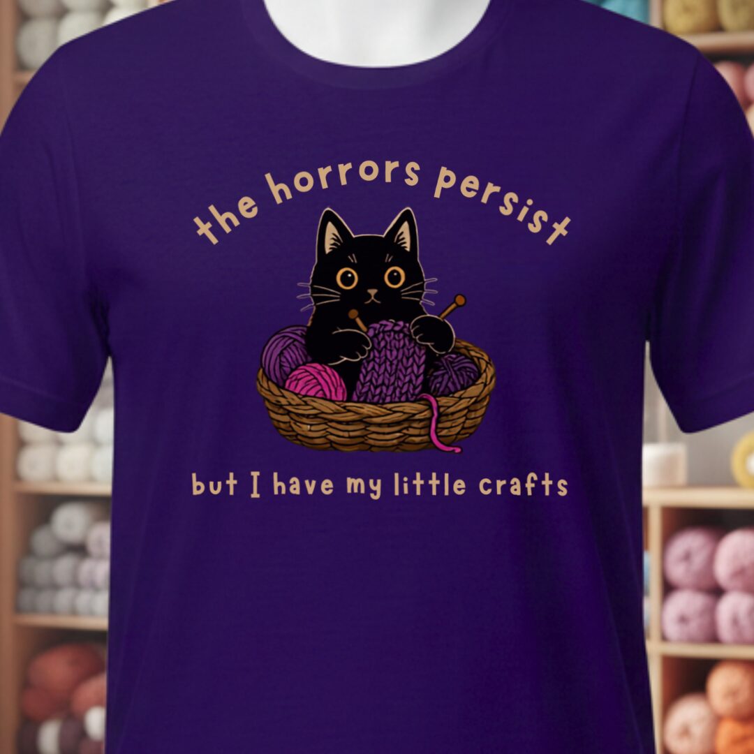 Horrors Persist Purple T-Shirt.jpg