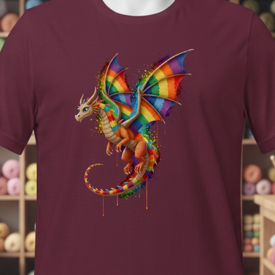Hover Dragon Dye Splash T-Shirt Maroon t-shirt