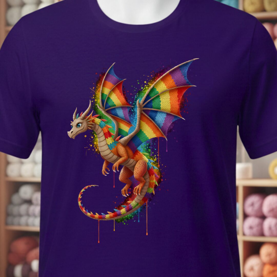 Hover Dragon Dye Splash T-Shirt Purple t-shirt