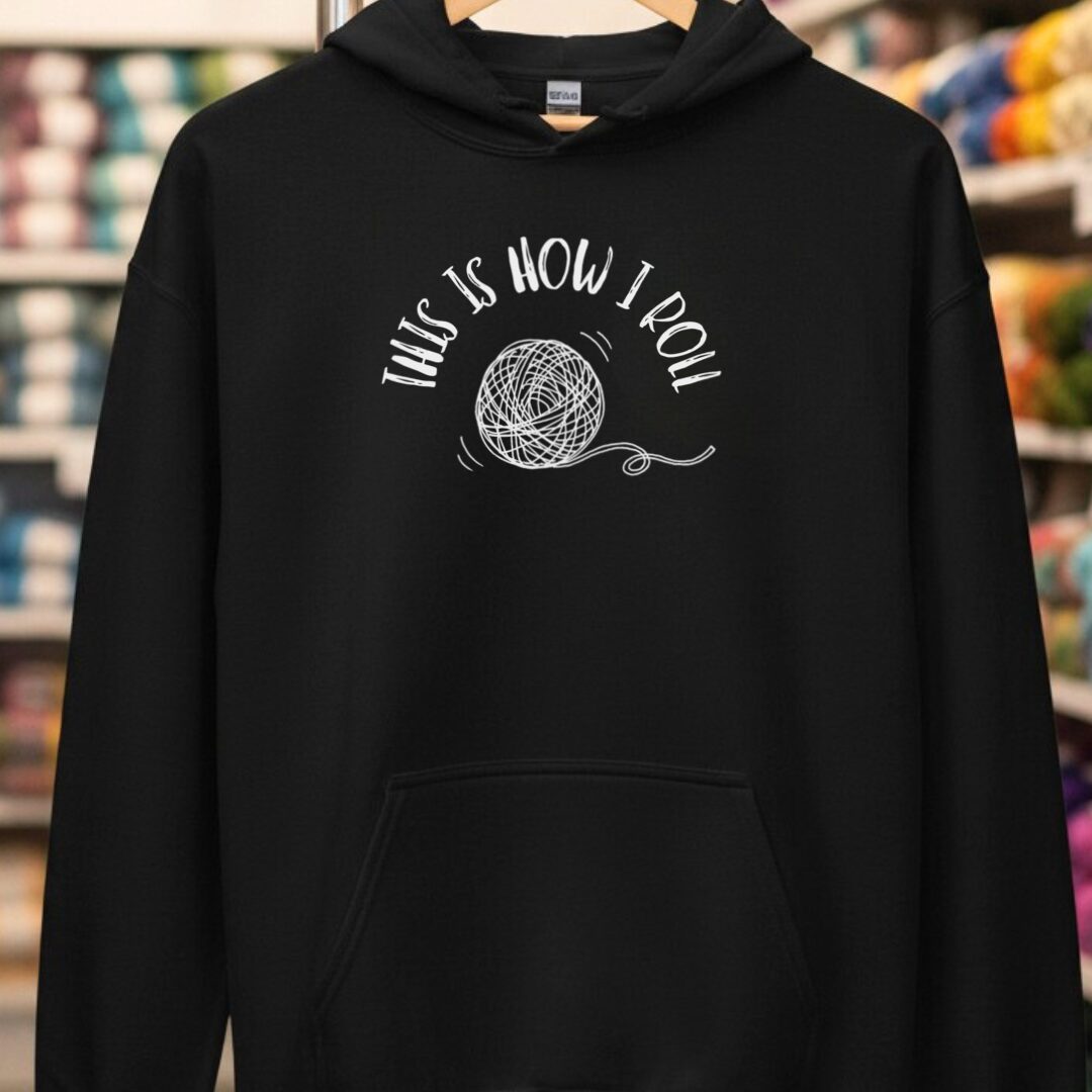 How I Roll Hoodie Black t-shirt
