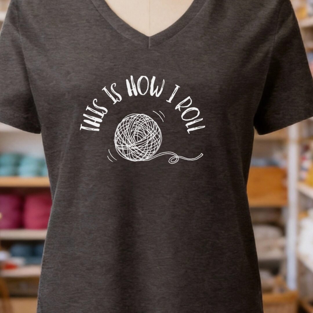 How I Roll V-Neck T-Shirt Dark Grey t-shirt