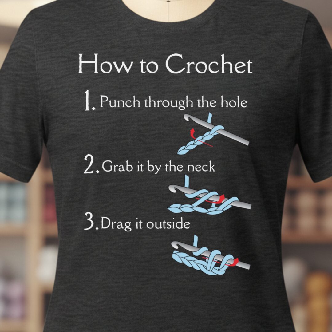 How to Crochet T-Shirt Dark Grey t-shirt