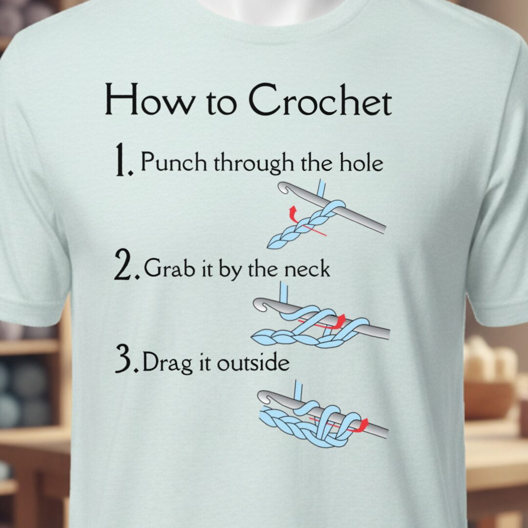How to Crochet T-Shirt Ice Blue t-shirt