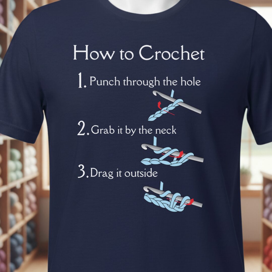 How to Crochet T-Shirt Navy t-shirt