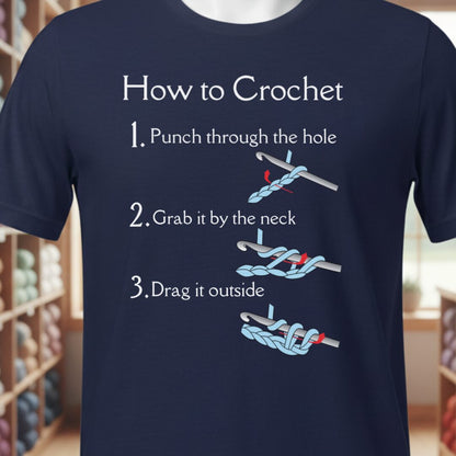 How to Crochet T-Shirt Navy t-shirt