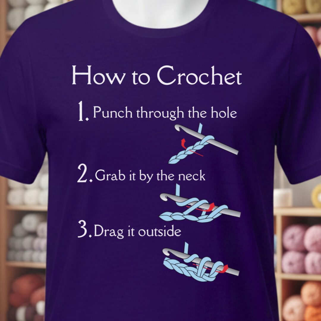 How to Crochet T-Shirt Purple t-shirt