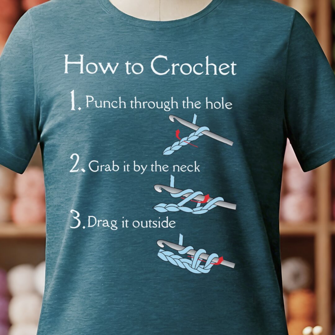 How to Crochet T-Shirt Teal Blue t-shirt