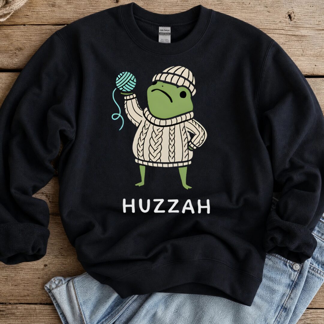 Huzzah Sweatshirt Black t-shirt