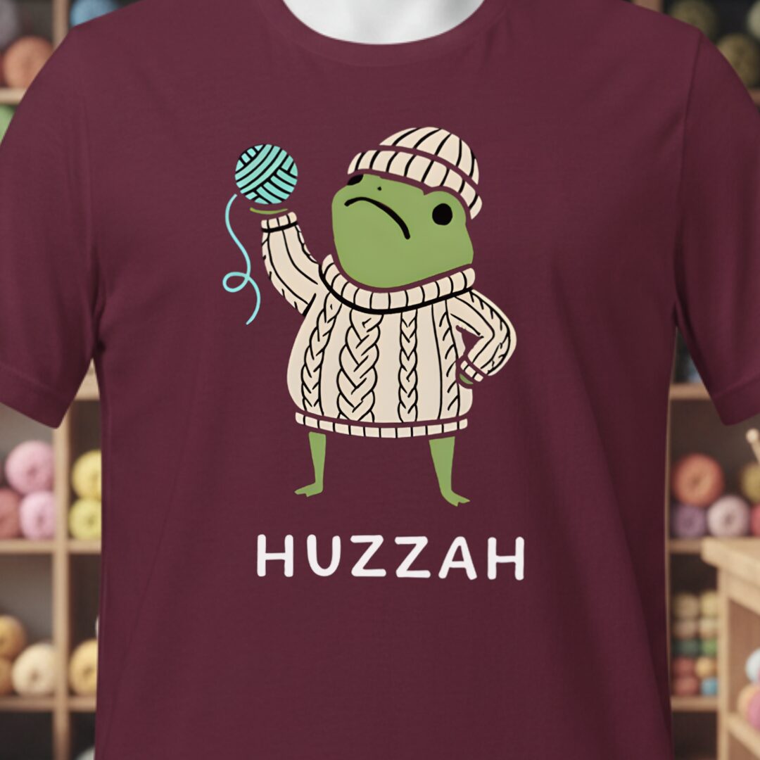 Huzzah T-Shirt Maroon t-shirt
