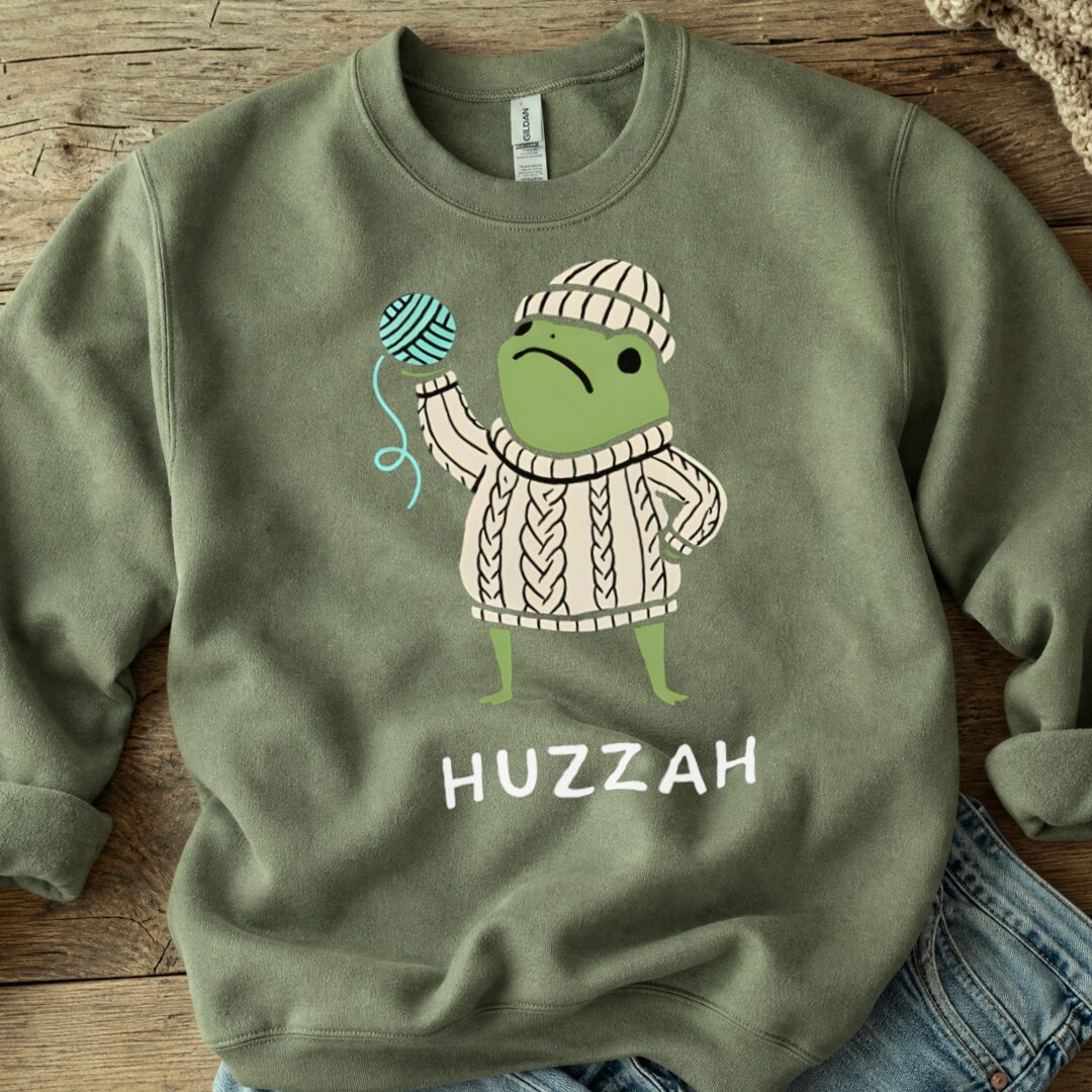 Huzzah Sweatshirt Military Green t-shirt