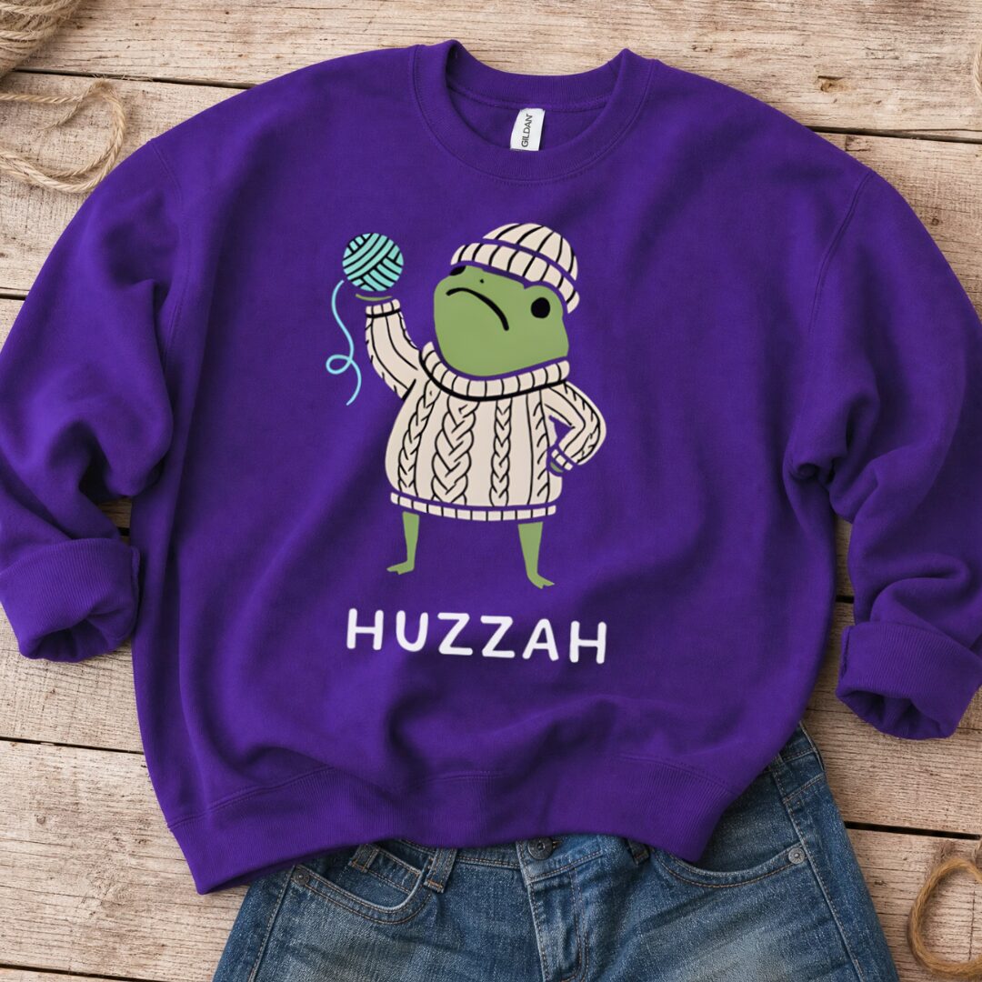 Huzzah Sweatshirt Purple t-shirt