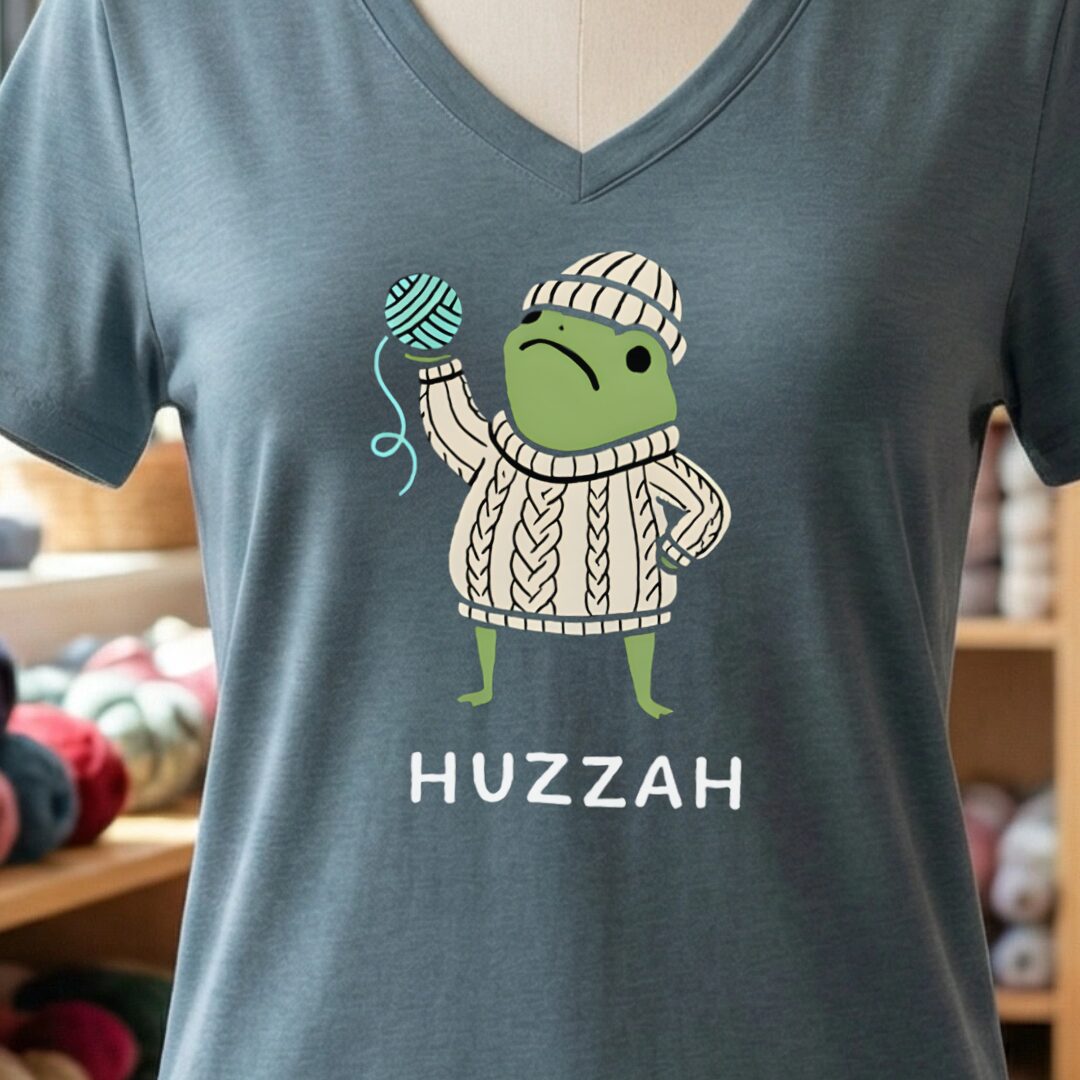 Huzzah V-Neck T-Shirt Slate t-shirt