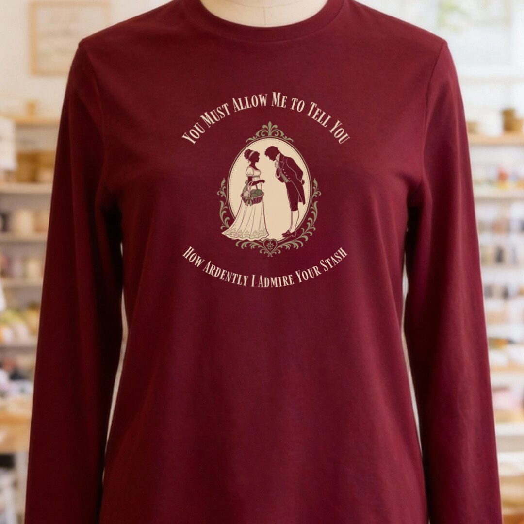 I Admire Your Stash Long Sleeve Tee Maroon t-shirt