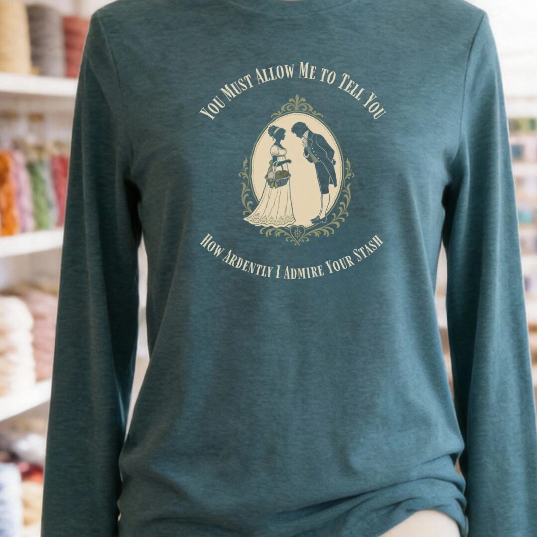 I Admire Your Stash Long Sleeve Tee Teal Blue t-shirt