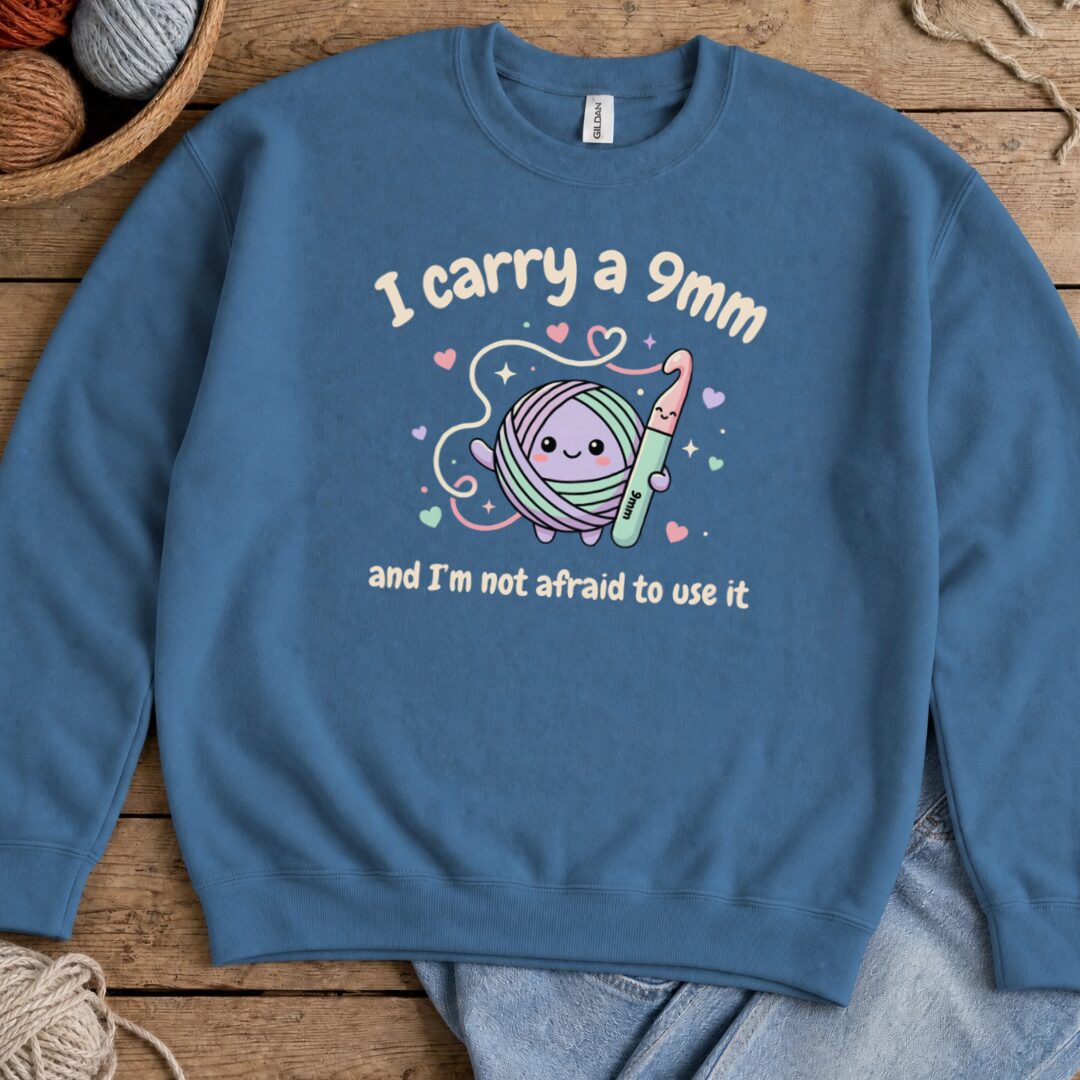 I Carry A 9mm Sweatshirt Indigo Blue t-shirt
