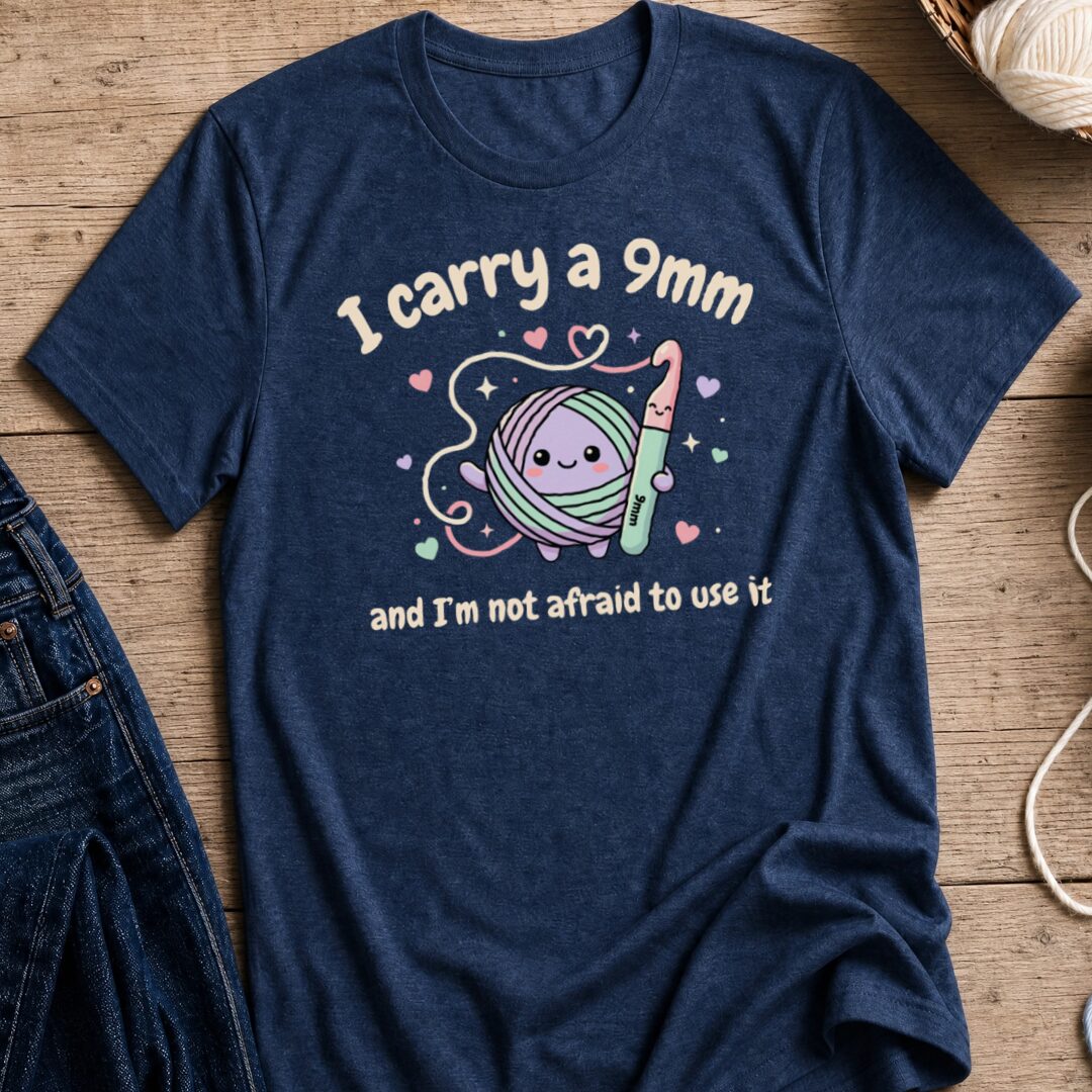 I Carry A 9mm T-Shirt Navy t-shirt