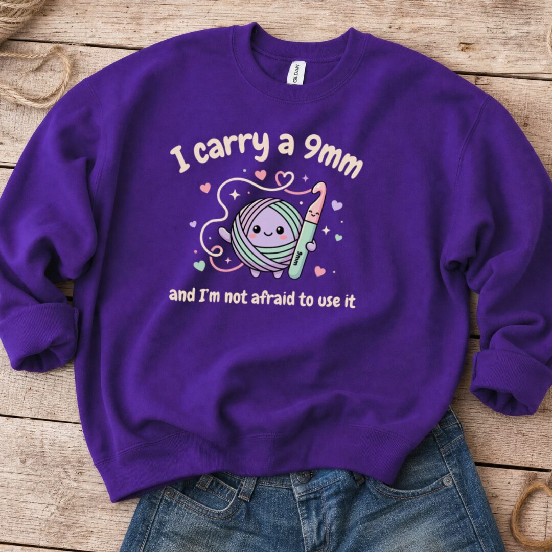 I Carry A 9mm Sweatshirt Purple t-shirt