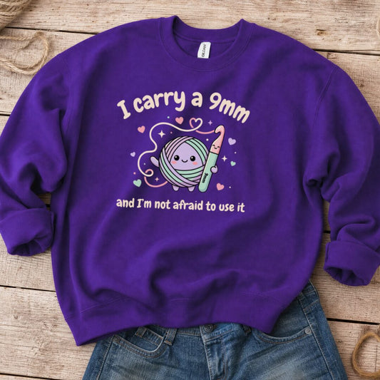 I Carry A 9mm Sweatshirt Purple t-shirt