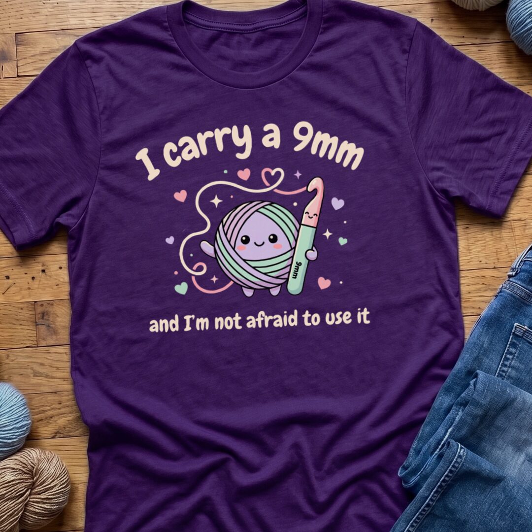 I Carry A 9mm T-Shirt Purple t-shirt