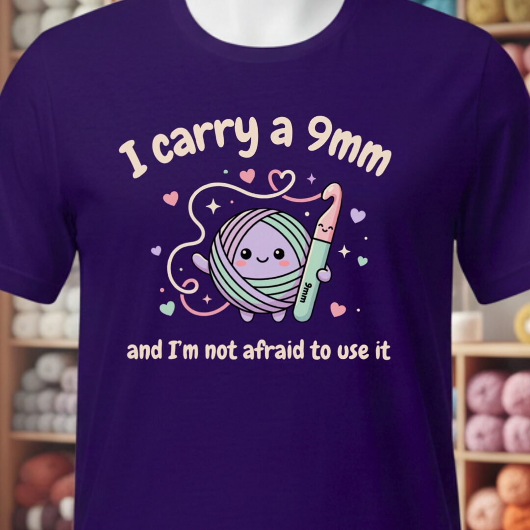I Carry A 9mm T-Shirt Purple t-shirt