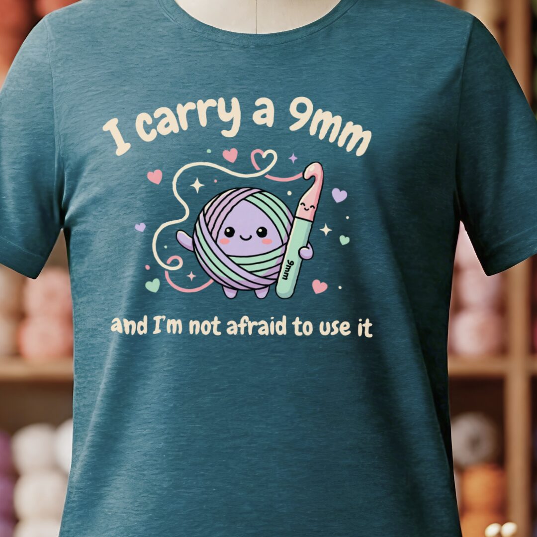 I Carry A 9mm T-Shirt Teal Blue t-shirt