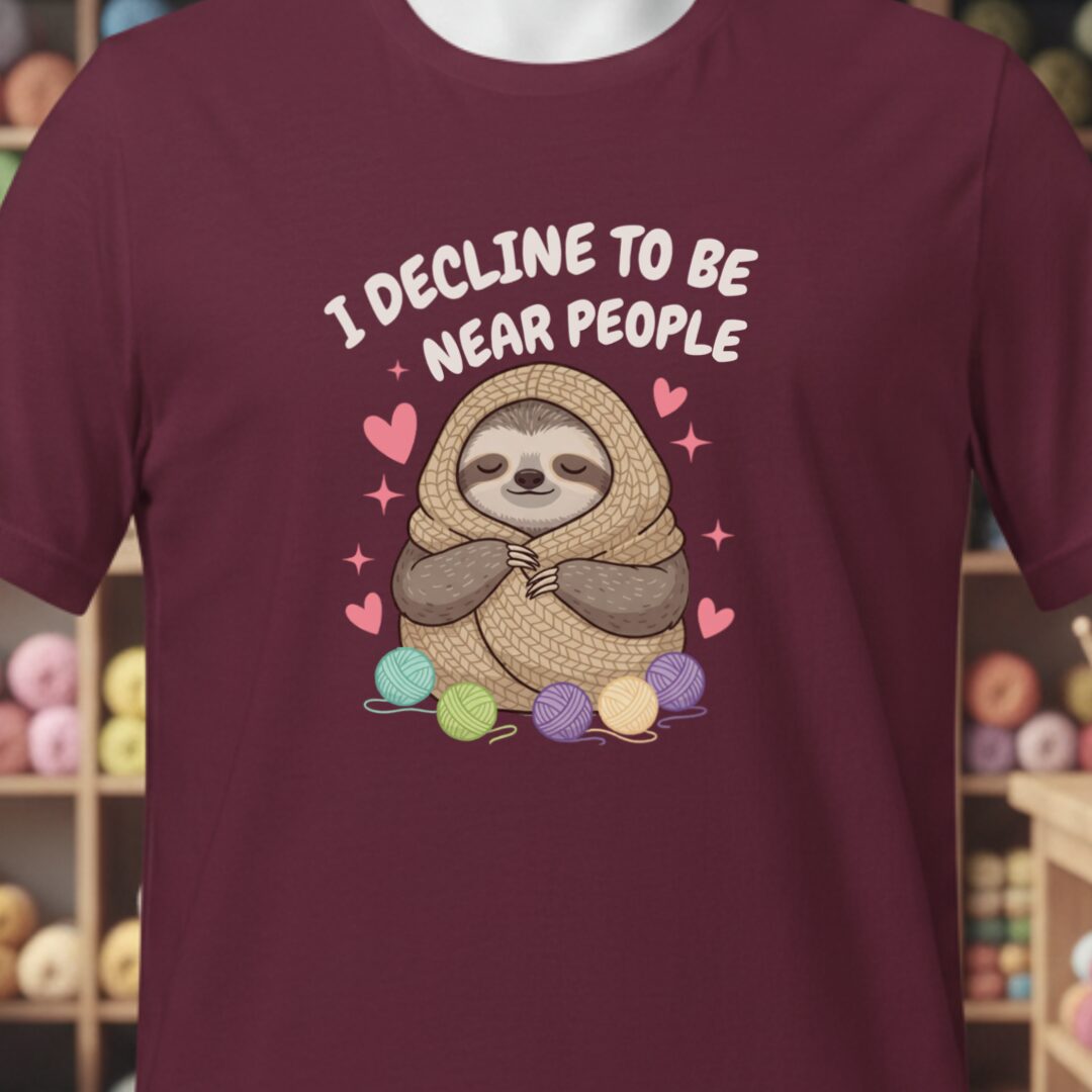 I Decline T-Shirt Maroon t-shirt