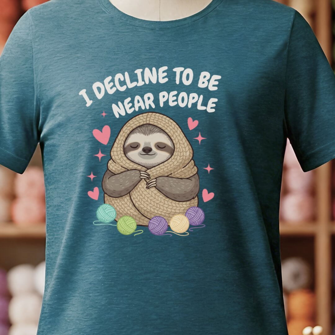 I Decline T-Shirt Teal Blue t-shirt