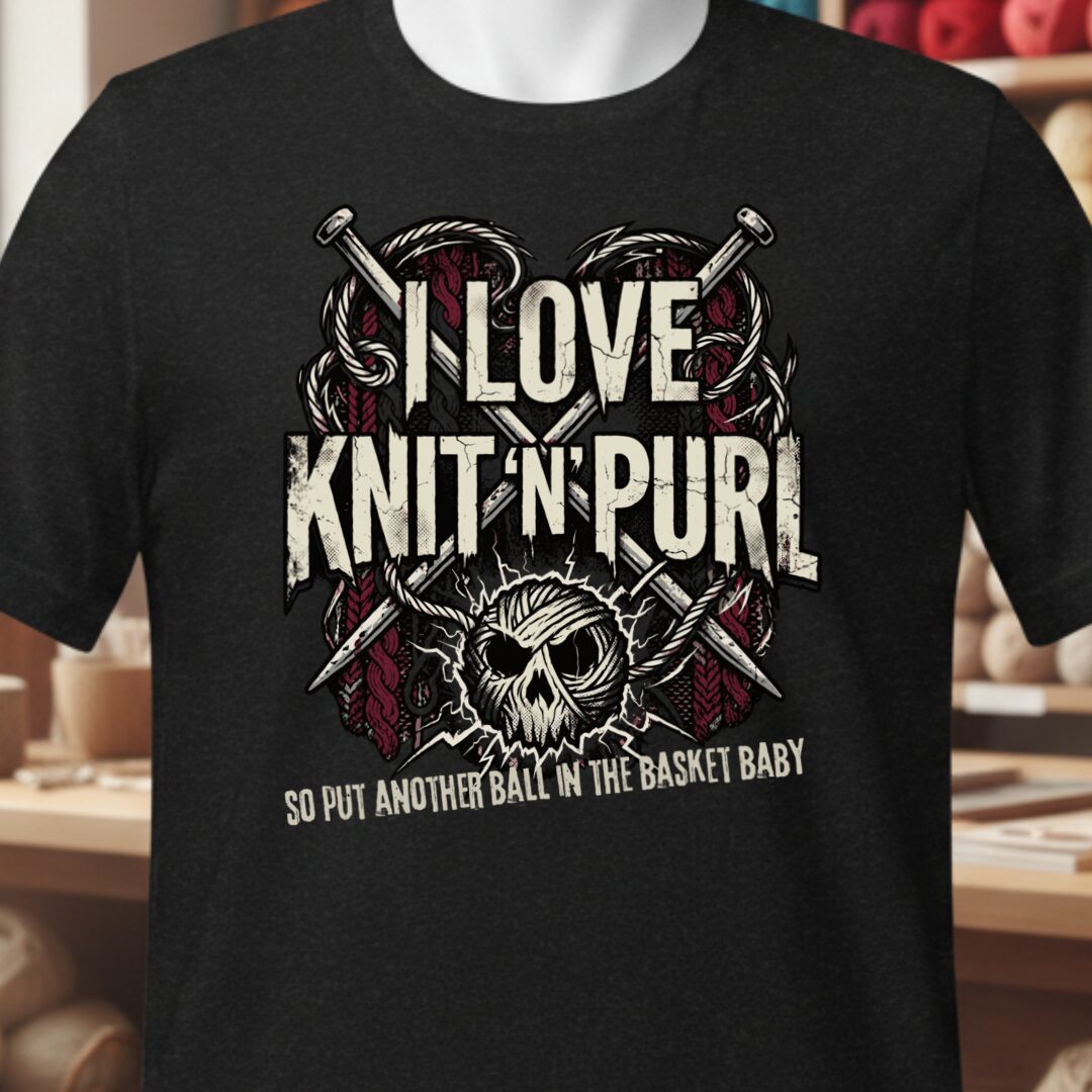 I Love Knit N Purl T-Shirt Black t-shirt