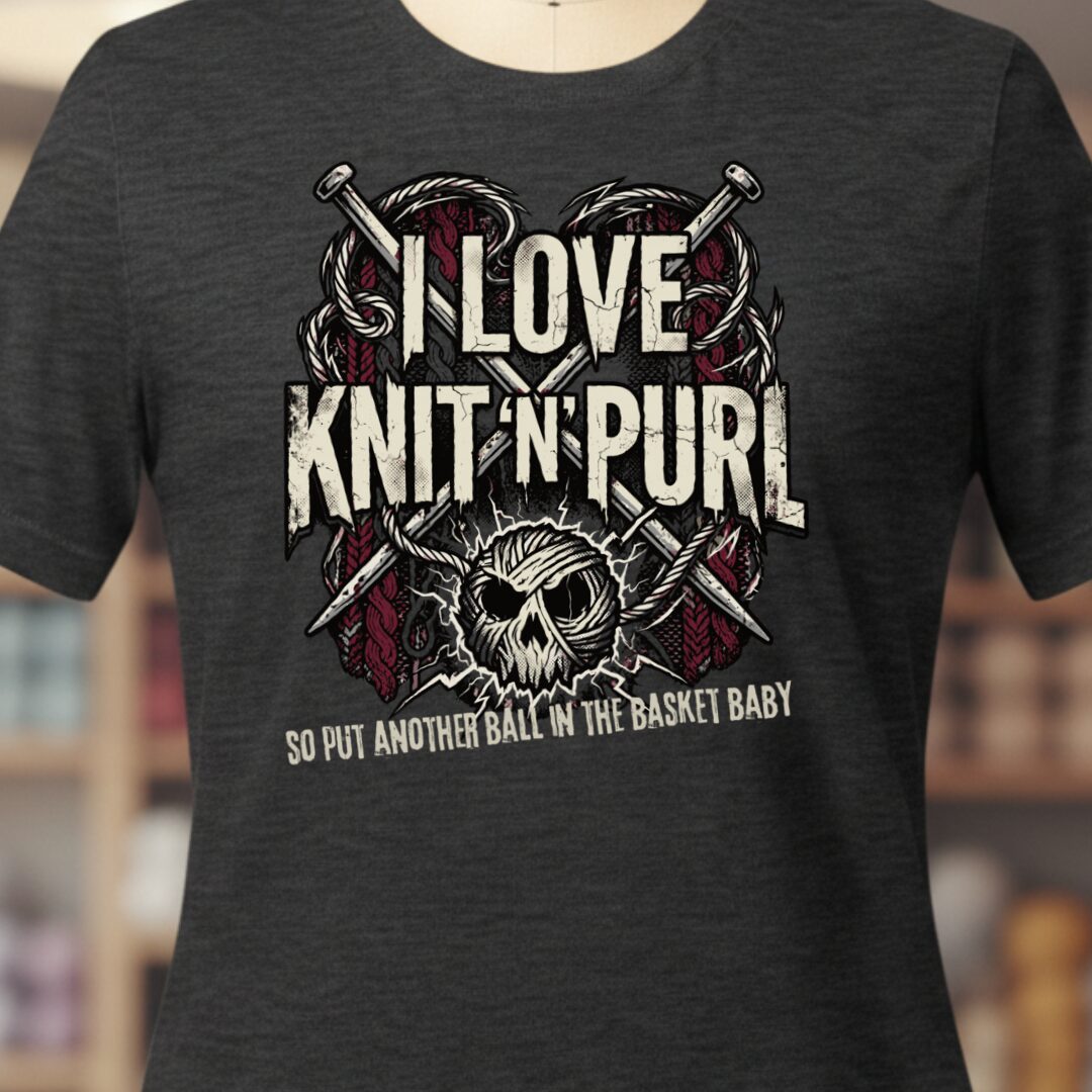 I Love Knit N Purl T-Shirt Dark Grey t-shirt