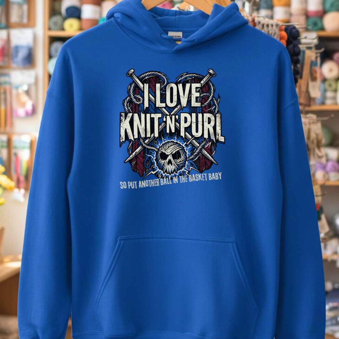I Love Knit N Purl Hoodie Royal t-shirt